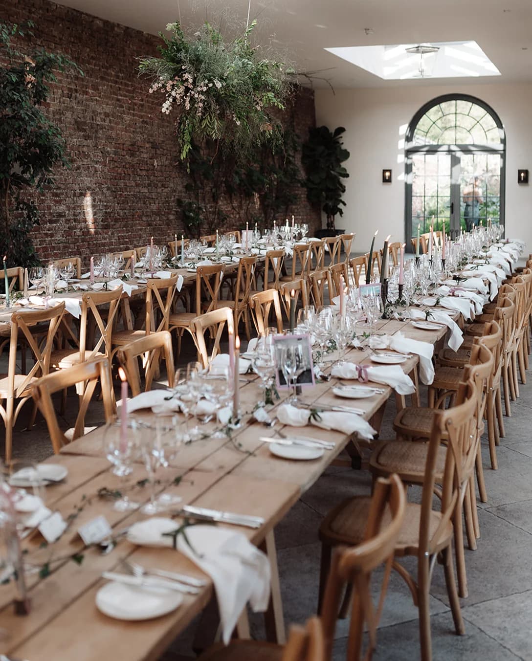 Rustic autumn wedding table décor at Fig House, Middleton Lodge