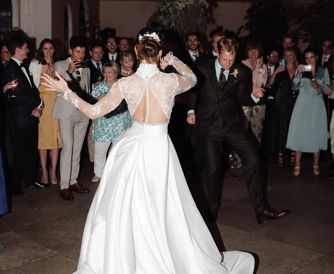 Bride and groom dance their first wedding dance