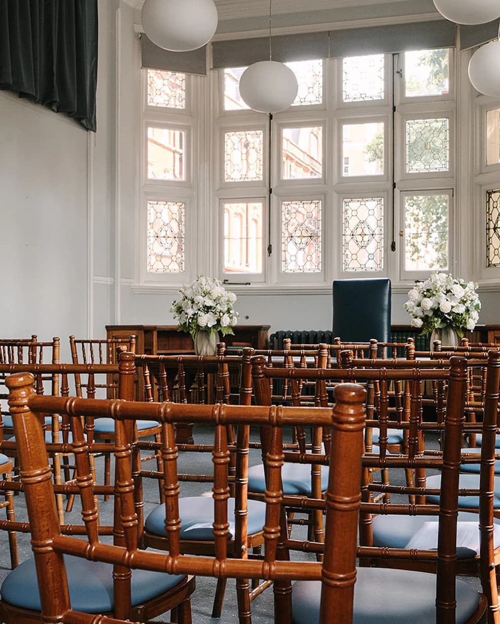 The Mayfair Room set for wedding ceremony at The Mayfair Librarz
