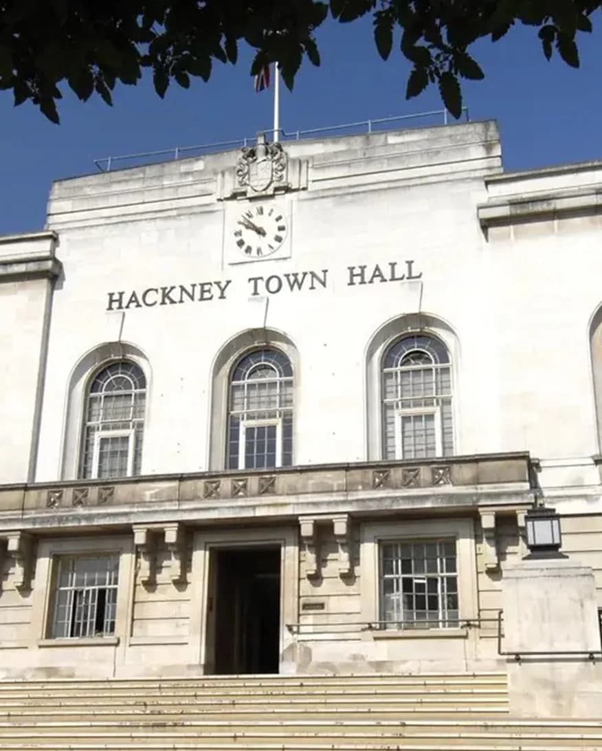 Entry to Hackney Town Hall