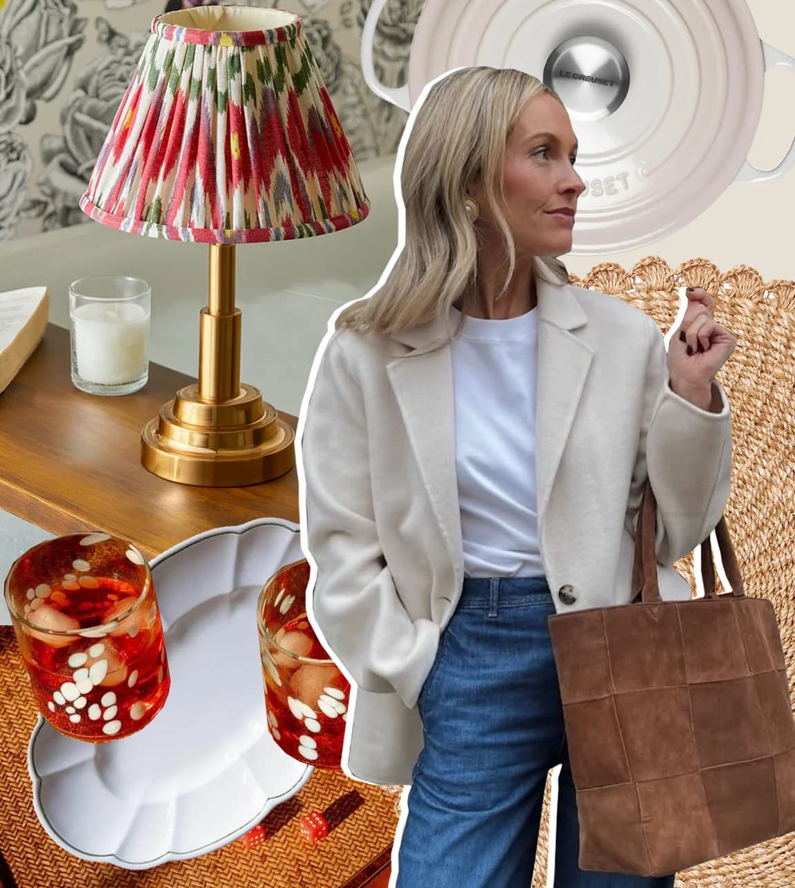 Pip Hodgson with a collage of wedding gift ideas