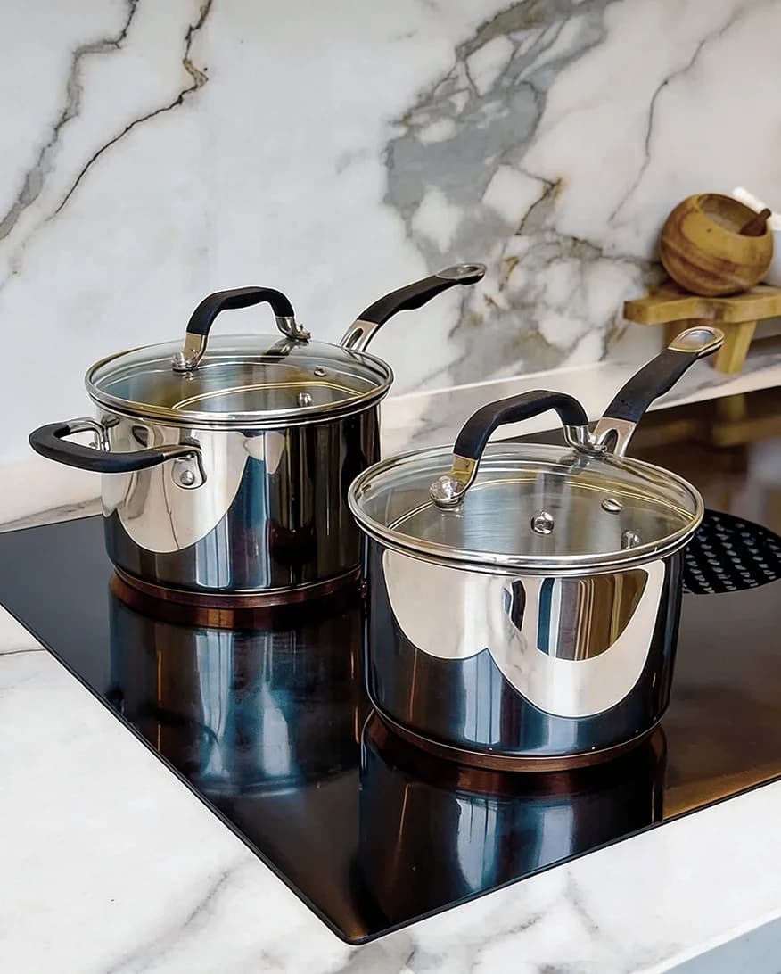Cooking pans from Proware in Pip Hodgson's kitchen