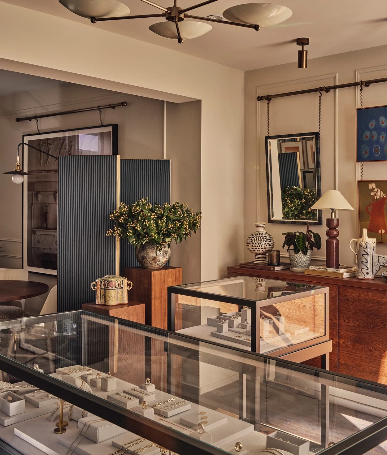 Interior of Sophie Breitmeyer jewellery studio in Belgravia