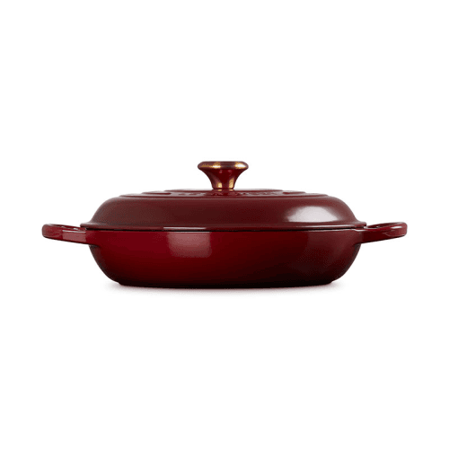 Image showing the Signature Cast Iron Shallow Casserole, 30cm, Garnet product.