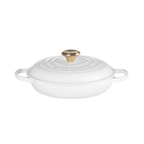 Image showing the Cast Iron Shallow Casserole, 26cm, White product.