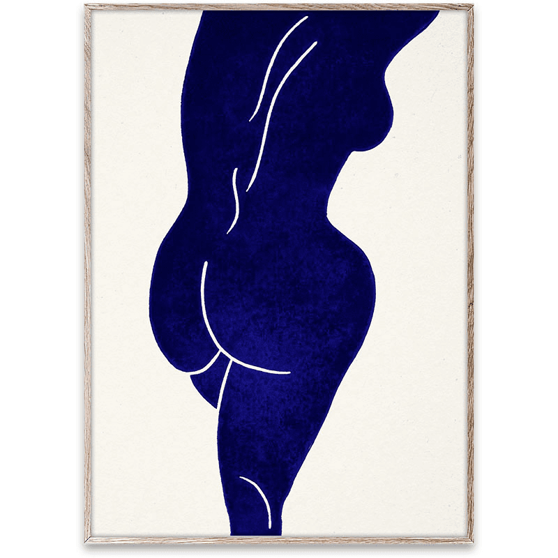 Linocut I Framed Print, 30 x 40cm, White