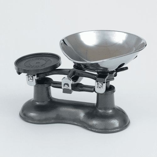 Image showing the Traditional kitchen scales, Graphite Cast Iron With Chrome Bowl product.
