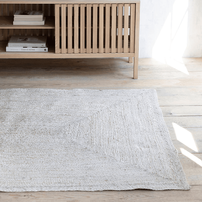 Classic Rectangular Rug, Jute