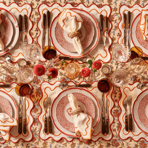 Image showing the Clementine Set of 4 Napkins, 50 x 50cm, Orange product.