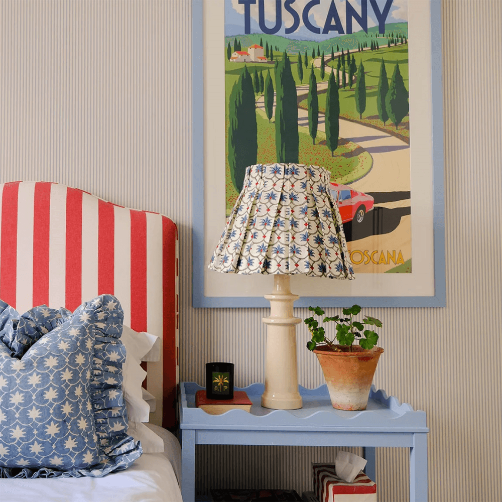 Grove Linen Structured Box Pleat Lampshade