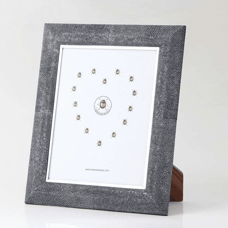 Bella Photo  Frame, 10 x 8", Charcoal Shagreen