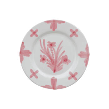 Image showing the Plate, Summer Flower, Pink, Large, 27cm product.