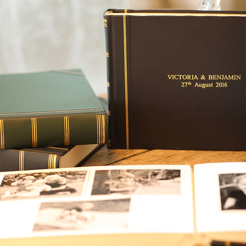 Safari Half Bound Square Photo Album, 36.5 x 36.5cm, Mocha