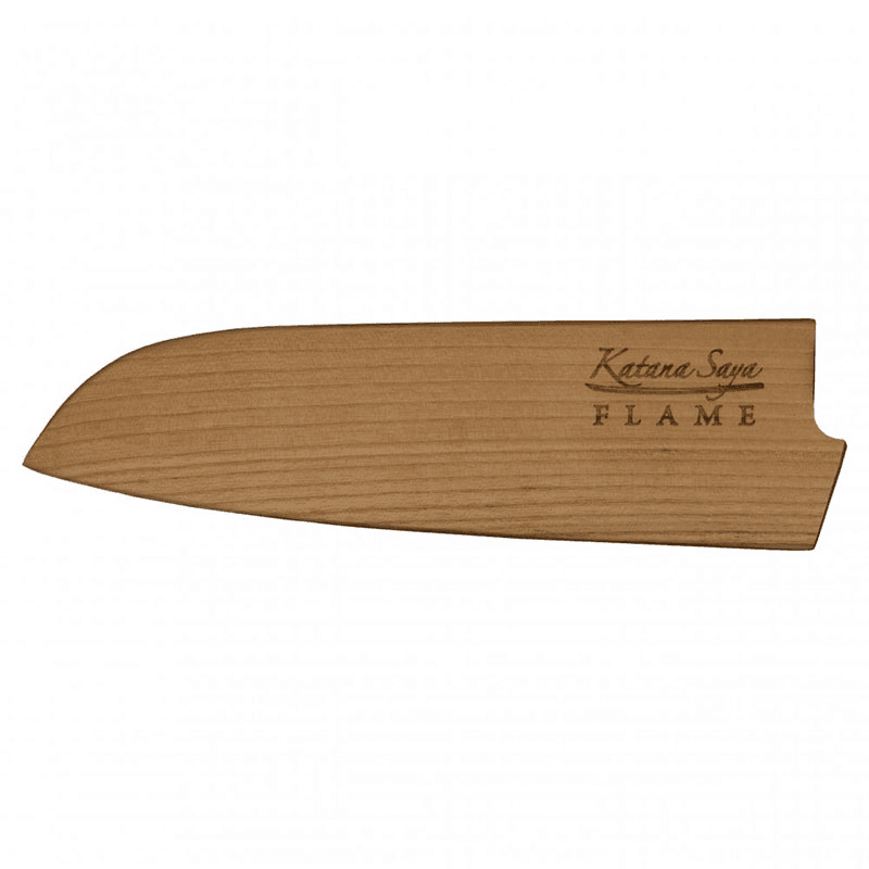 Flame Santoku Knife, 18cm, Olive Wood