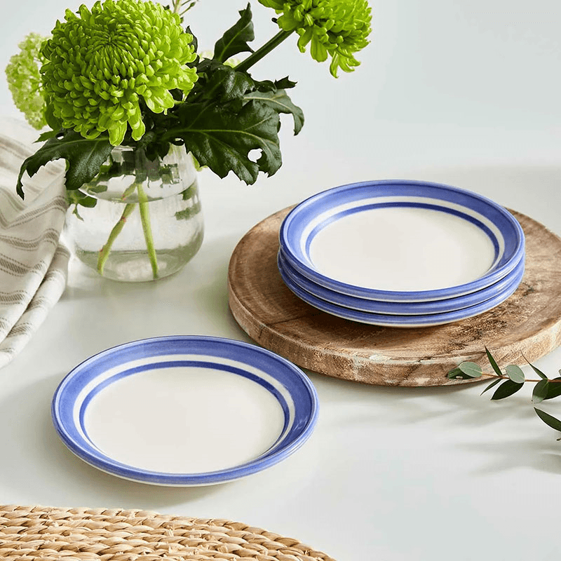 Potter's Stripe Set of 4 Bread Plates