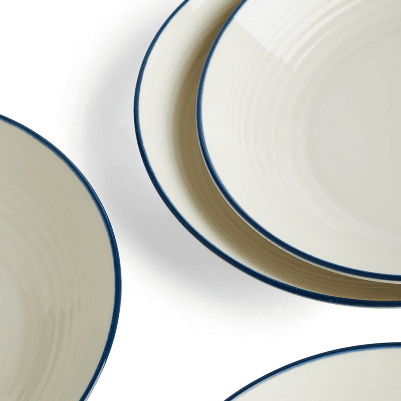 Gordon Ramsay Maze Denim Line Set of 4 Pasta Bowls, White