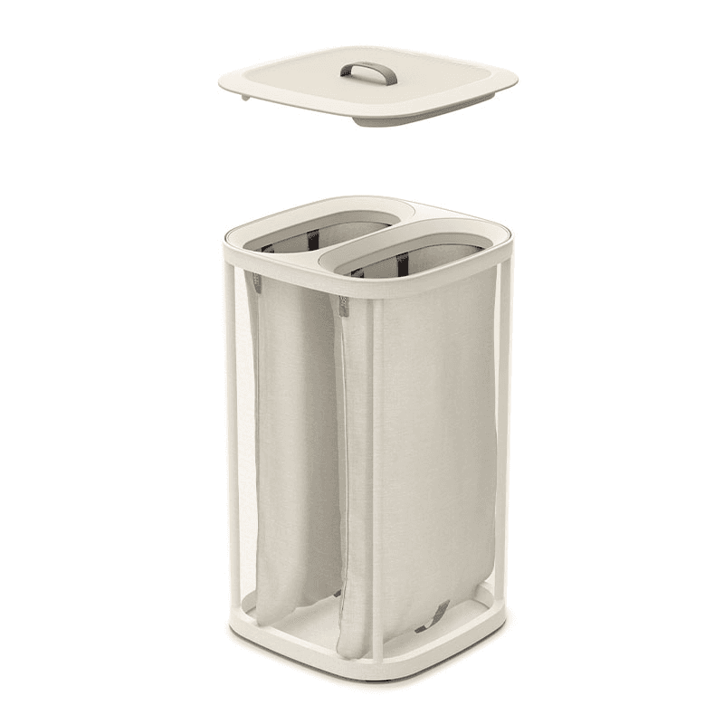 Tota Laundry Separation Basket, 60L, Ecru