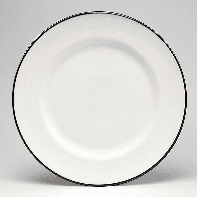 Dinner Plate, D26cm, Black Rim
