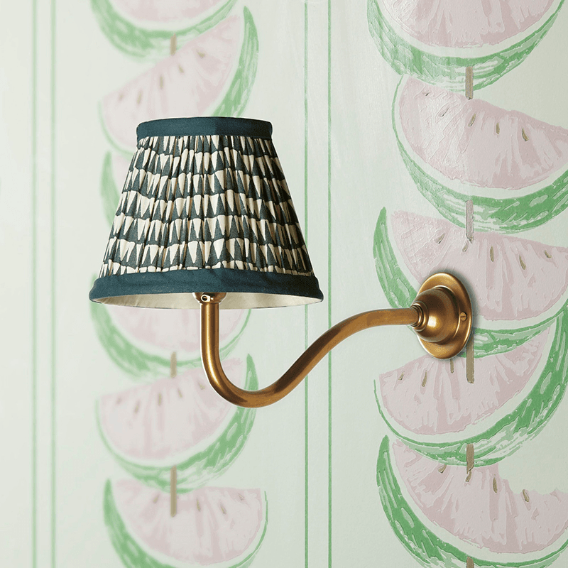 Swan Neck Wall Light Fitting, Antiqued Brass