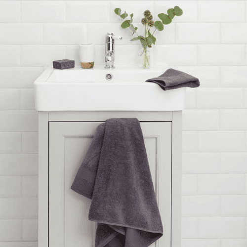 Image showing the Organic 600gsm The Bath Towel, 70 x 140cm, Slate product.