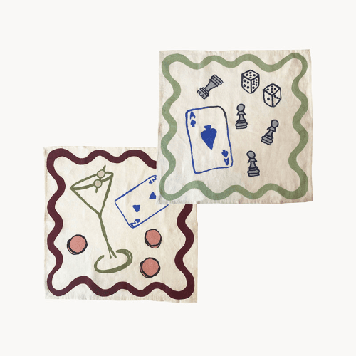 Image showing the Games Set of 2 Napkins, 45 x 45cm, Multi product.