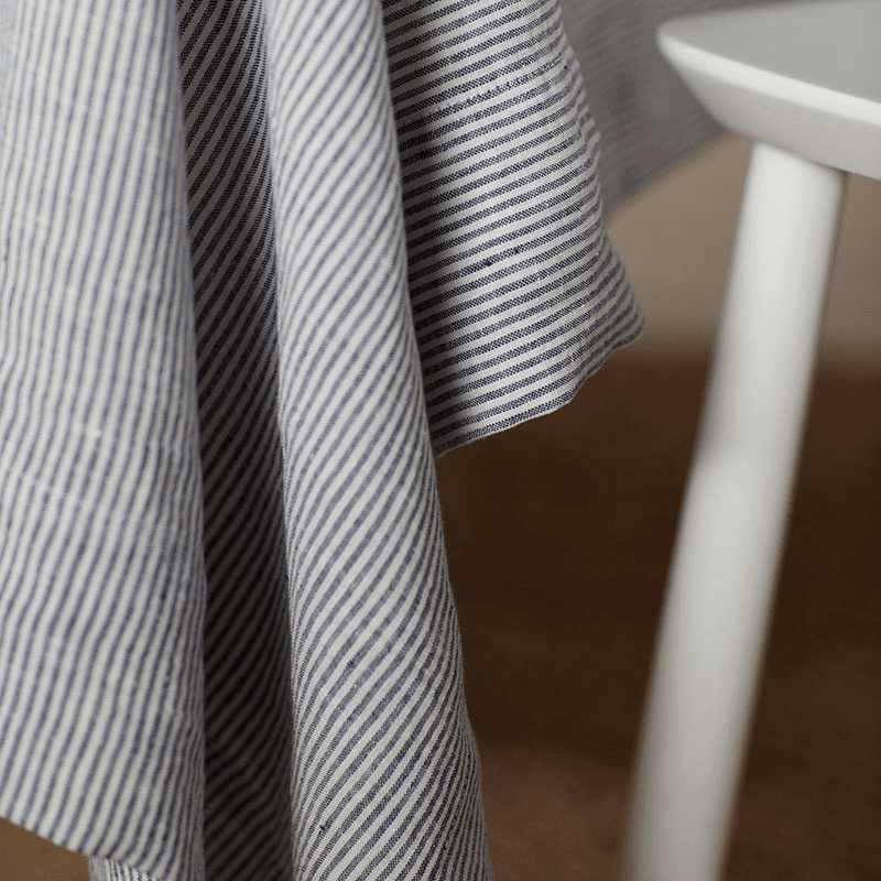 Sid Stripe Tablecloth, French Blue