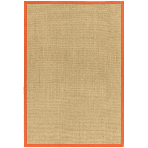 Image showing the Sisal linen border runner, 200 x 300cm, orange product.