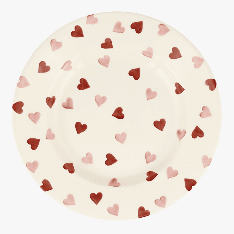Pink Hearts Plate