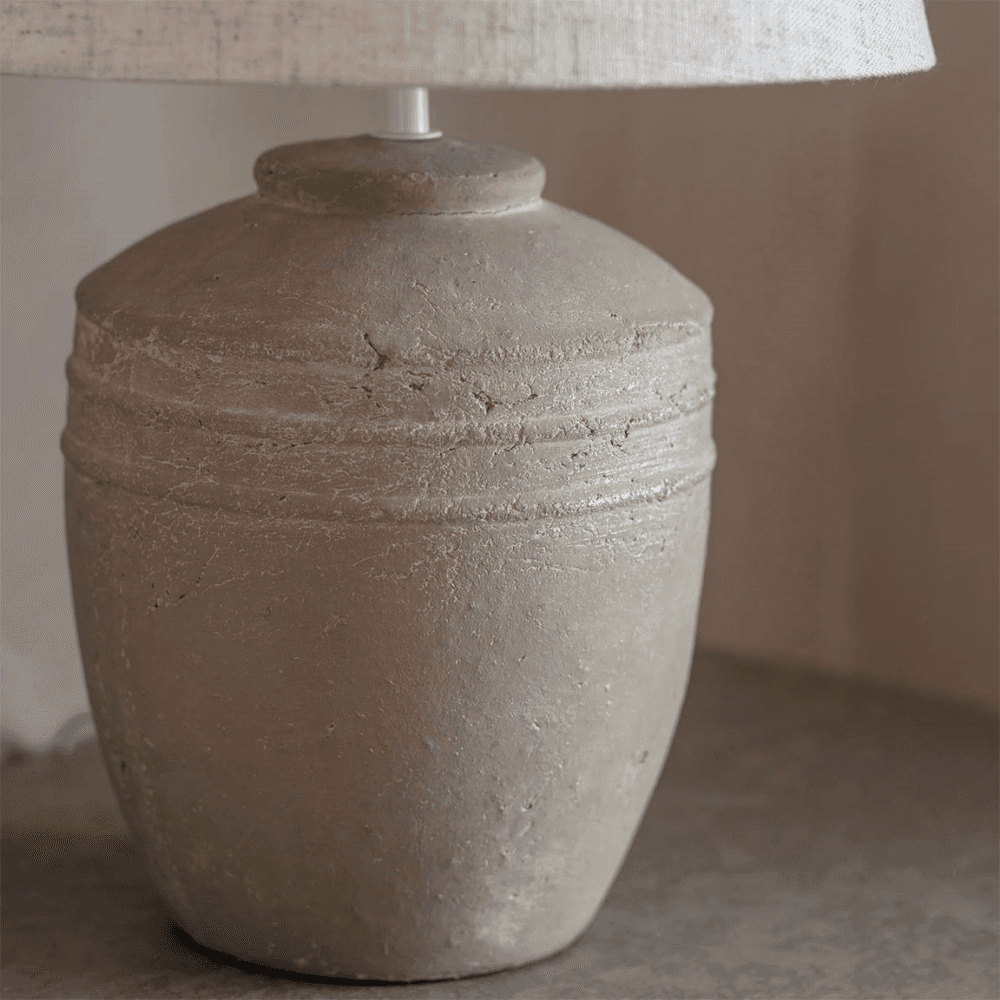 Langton Ridged Table Lamp, Natural
