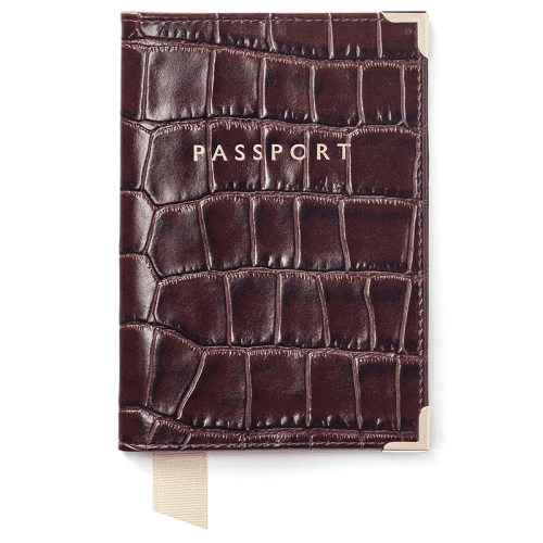 Image showing the PlainPassport Cover, L14 x W9.5cm, Amazon Brown Croc product.