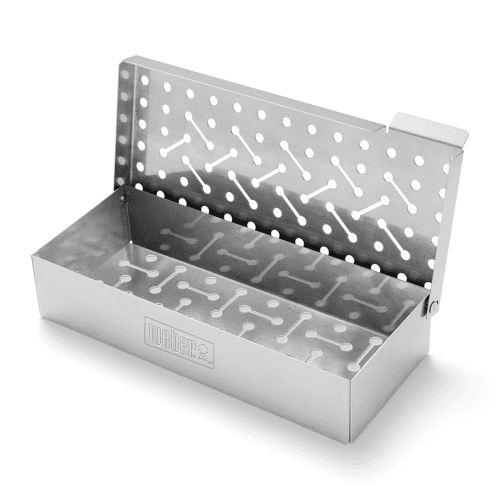Image showing the Universal Smoker box, H5 x W12 x D24.6cm, Stainless Steel product.