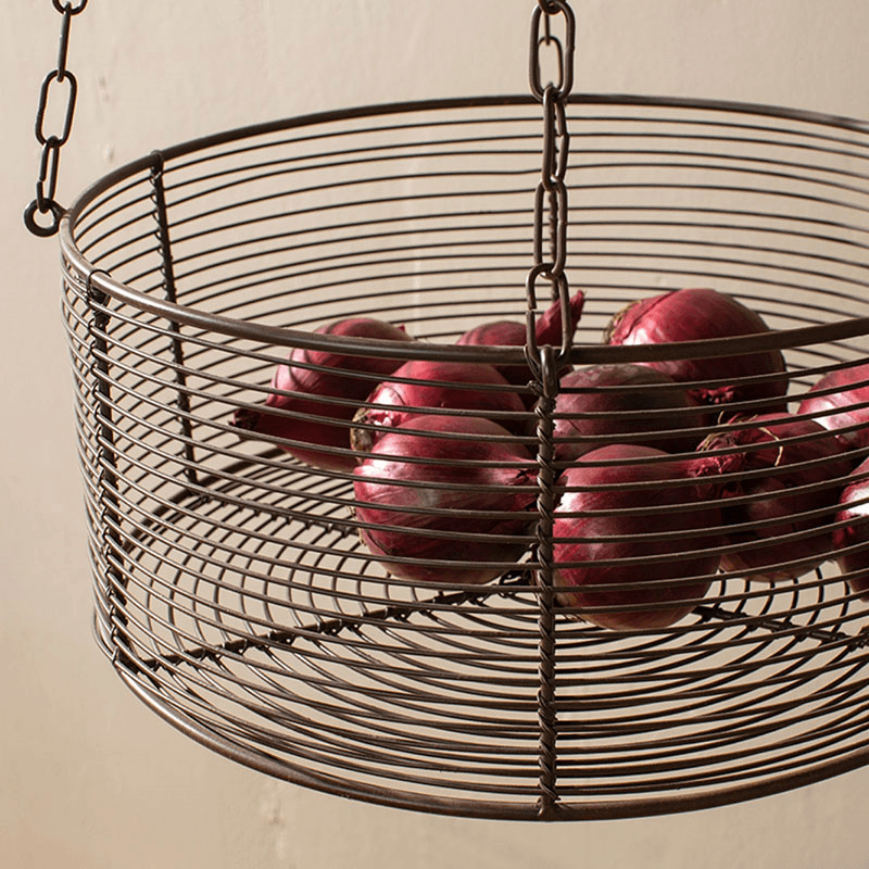 Inkollu Hanging Basket Set, D30cm, Aged Brass