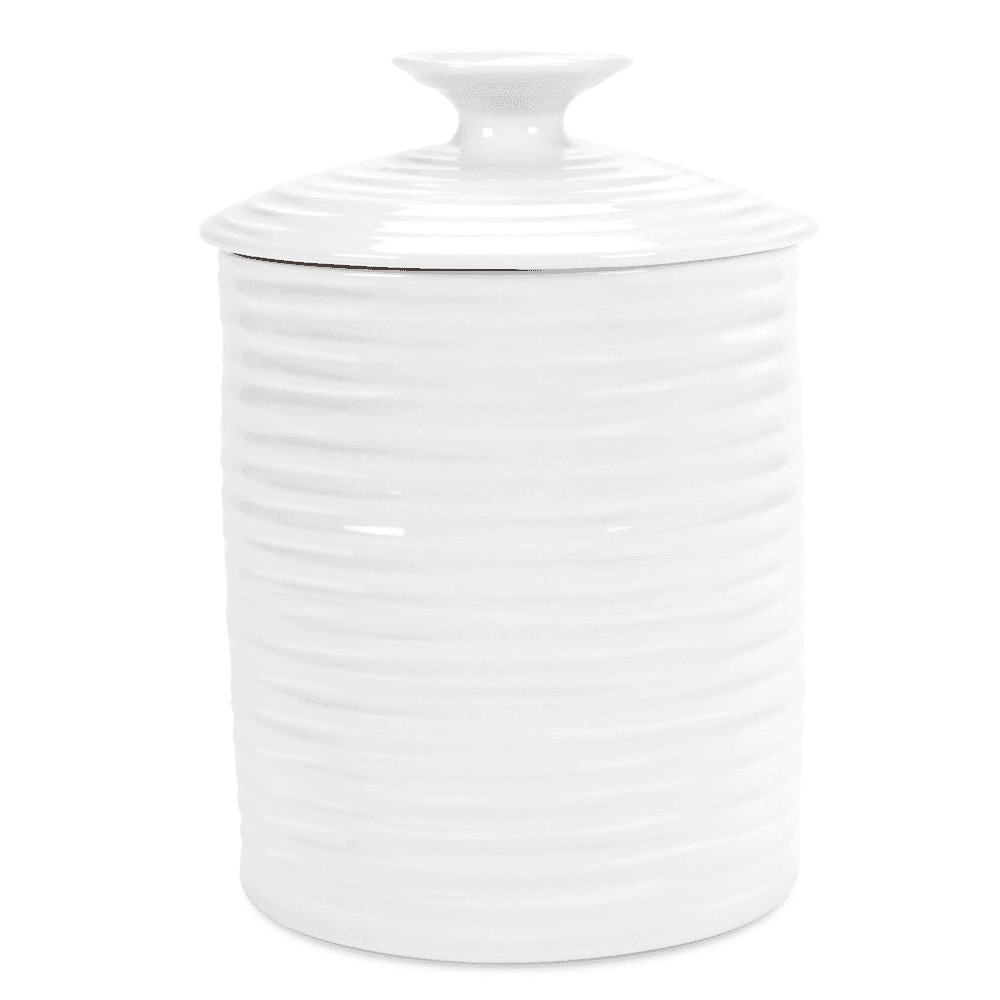 Ceramics Storage jar medium, White