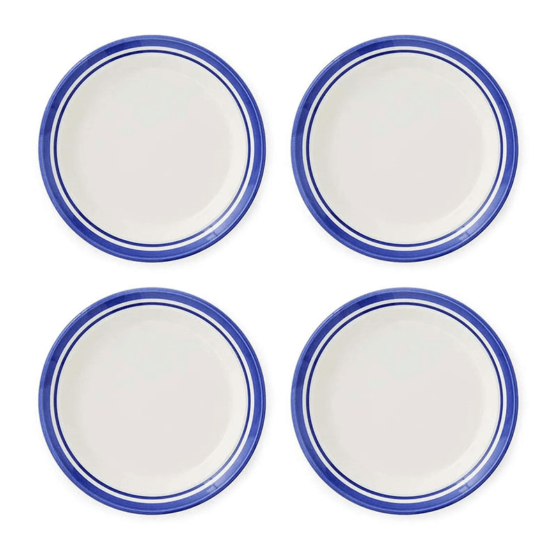Potter's Stripe Set of 4 Salad Pates, Blue