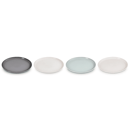 Image showing the Stoneware Coupe Set of 4 Side Plates, Multi product.