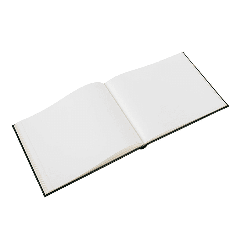 Traditional Plain Page Visitors Book, 23.5 x 28.5cm, Green