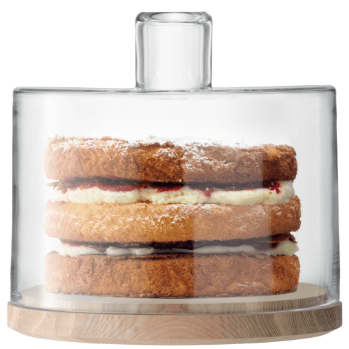 Image showing the Lotta Cake/cheese dome, 25.5cm, clear with ash base product.