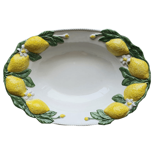 Image showing the Lemon Serving Platter, White & Yellow product.