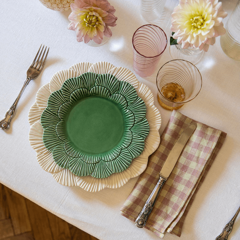 Laguna Shell Set of 4 Side Plates, H 3cm, W 22cm, D 22cm, Green