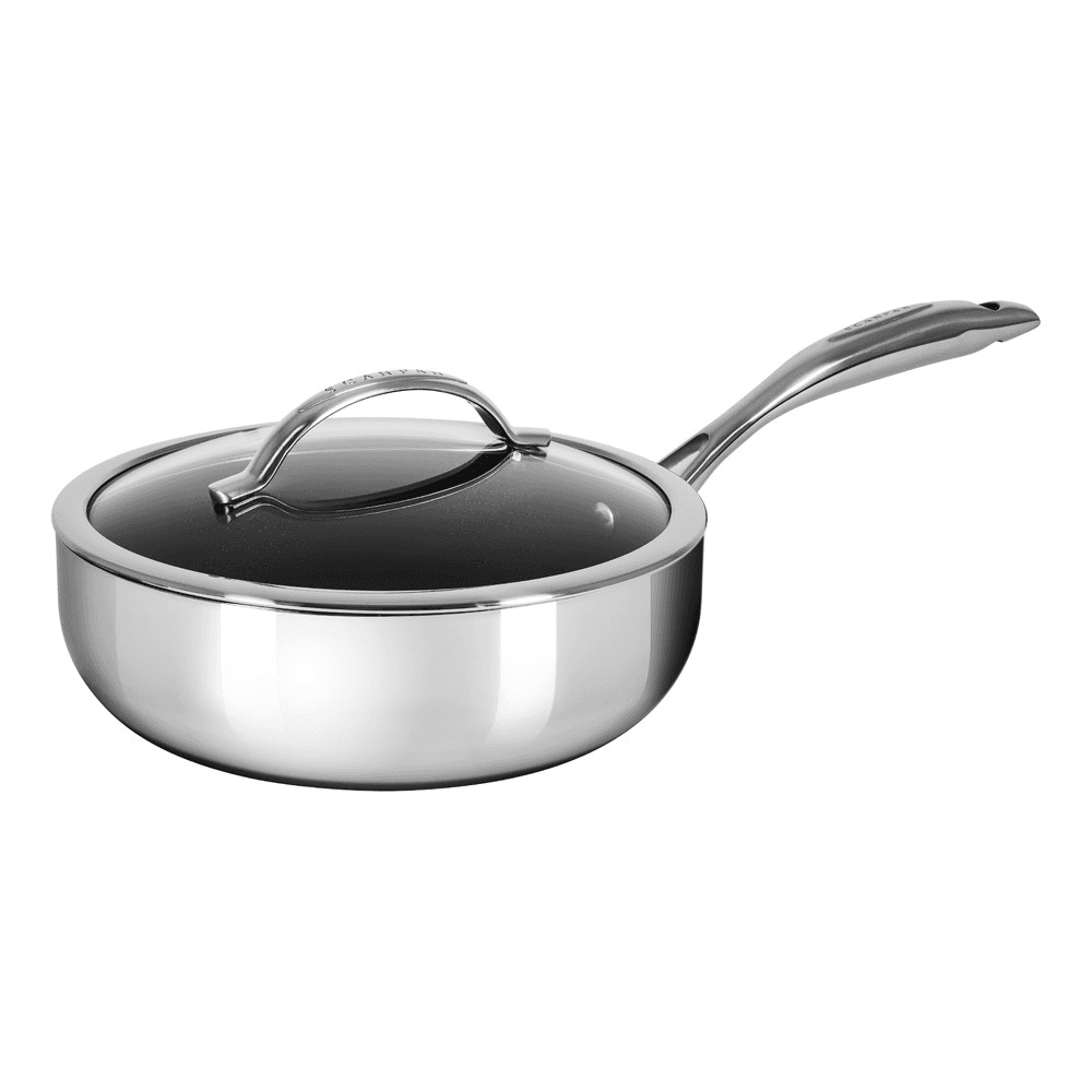 HaptIQ Deep saute pan with lid, Dia26cm, Metallic