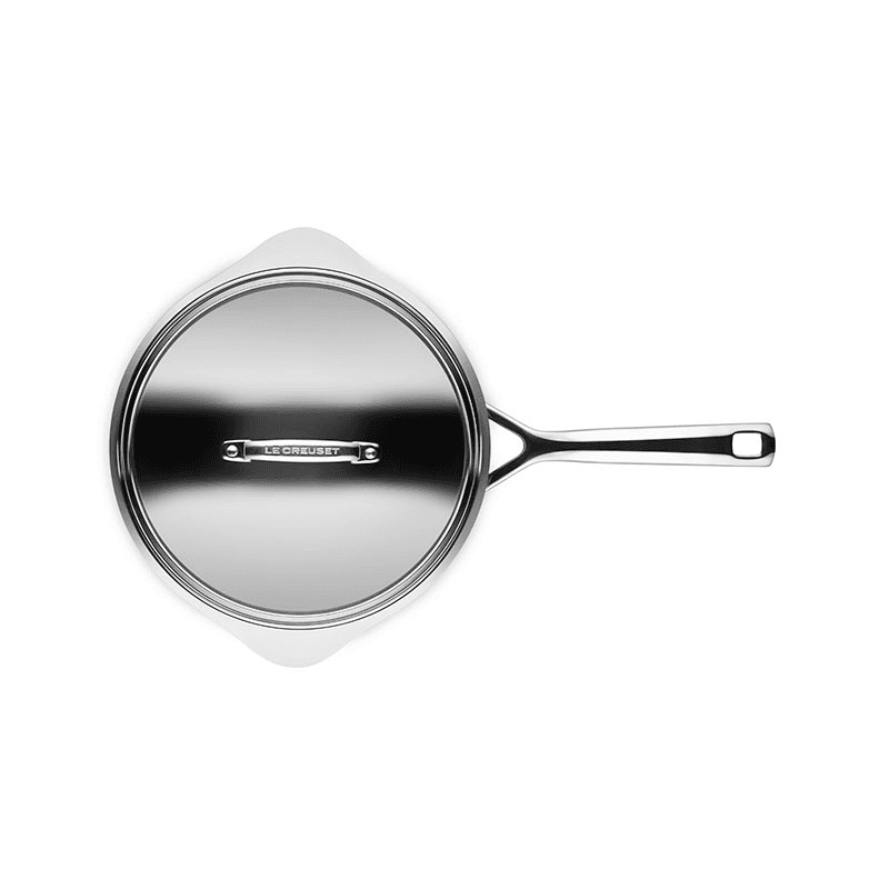 Toughened Non-Stick Chef's Pan with Pouring Spouts, 24cm, Black