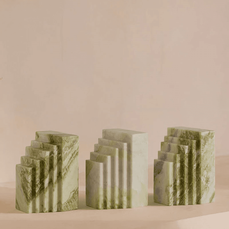 Lola Pair of Bookends, H34cm, Green