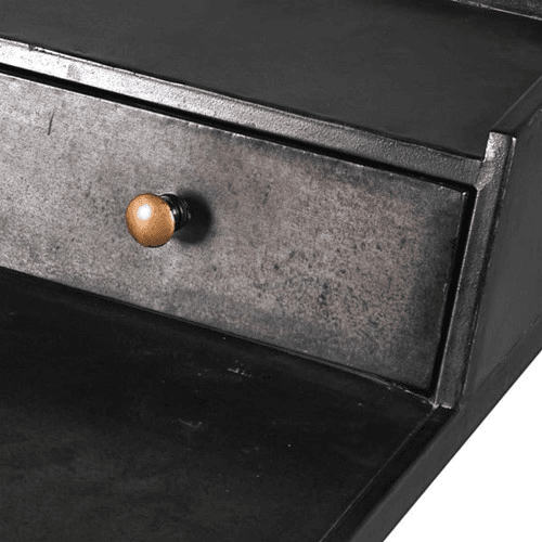 Image showing the 2 drawer desk, H87.5 x W120 x D51cm, Black product.