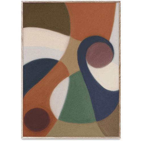 Image showing the Wave Framed Print, 30 x 40cm, Multi product.