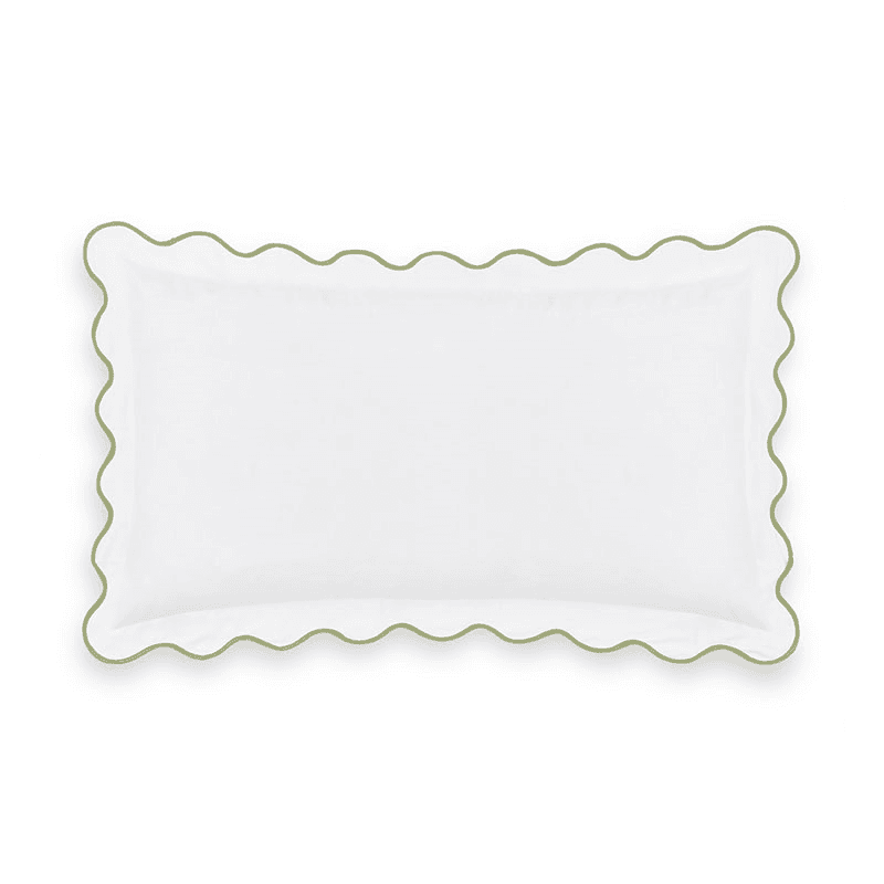 Alexandra Wavy Scalloped Pair of Pillowcases