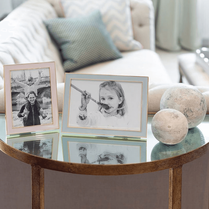 Enamel Photo Frame, 5 x 7", Powder Grey