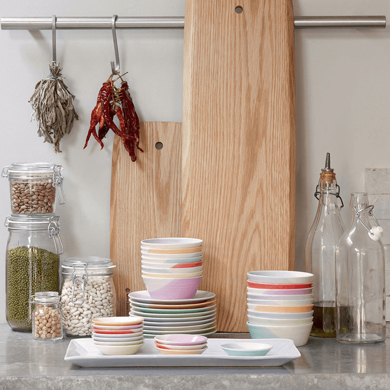 1815 Brights Set of 8 Tapas Plates, Mixed Colours