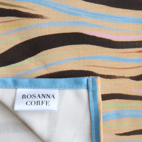 Image showing the Zebra Set of 4 Organic Cotton Napkins, 45 x 40cm, Multi product.