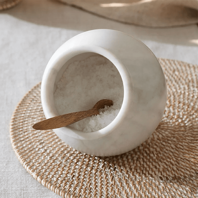 Marble Salt Cellar, White