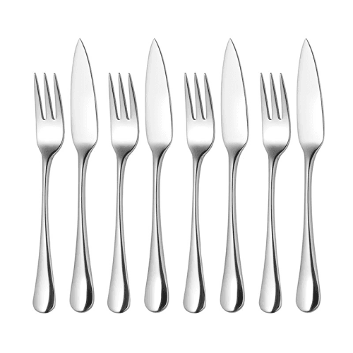 Image showing the Radford Bright 4 Piece Fish Eater Set, Stainless Steel product.